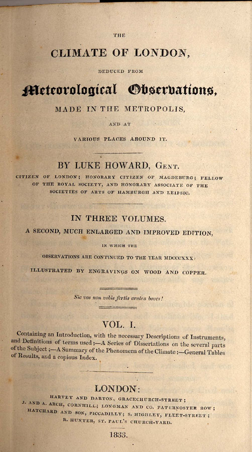Frontispiece: Cimate of London
